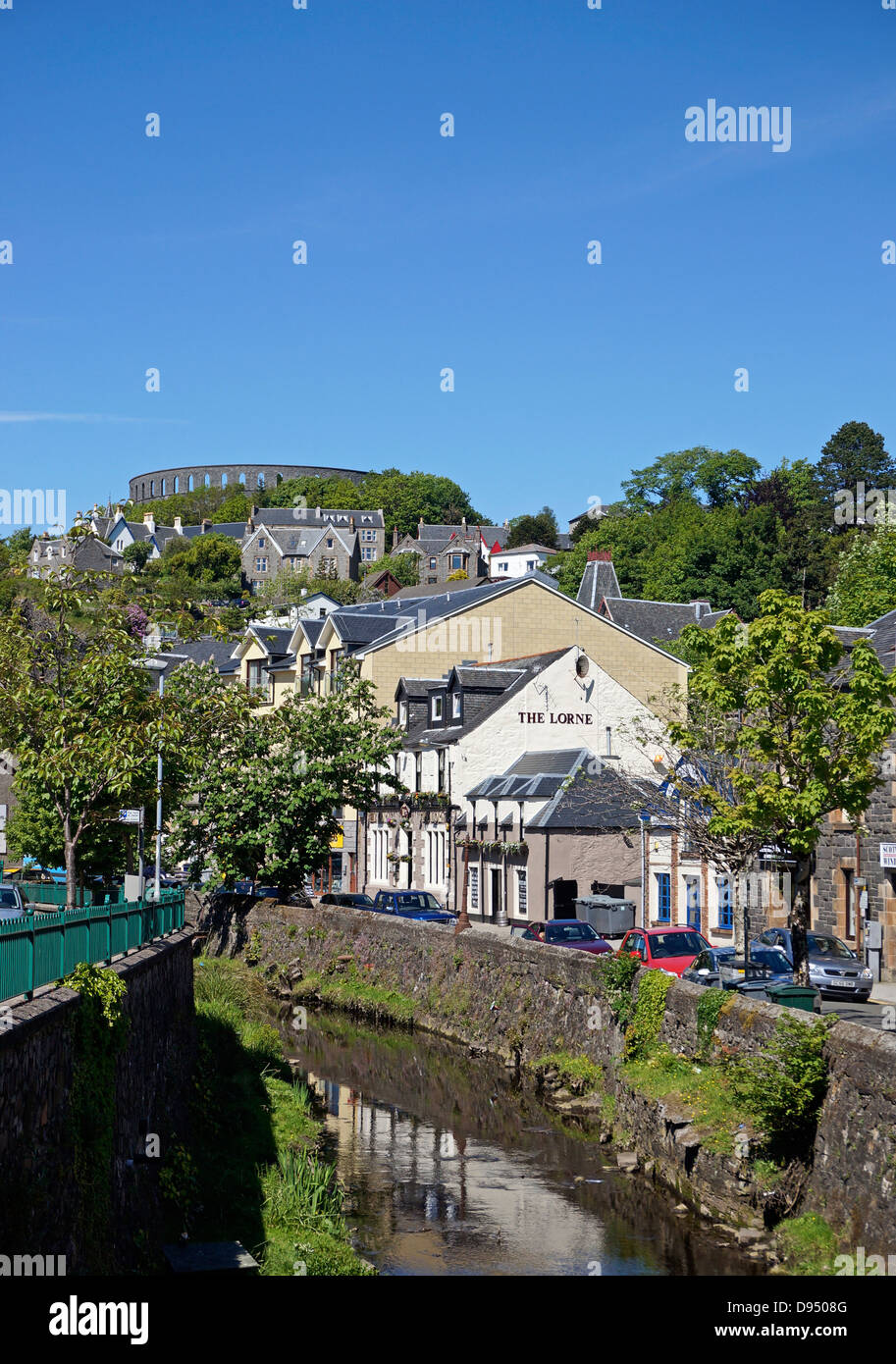 Suche entlang Stevenson Street Richtung McCaig es Torheit in Oban, Argyll und Bute Schottland Stockfoto