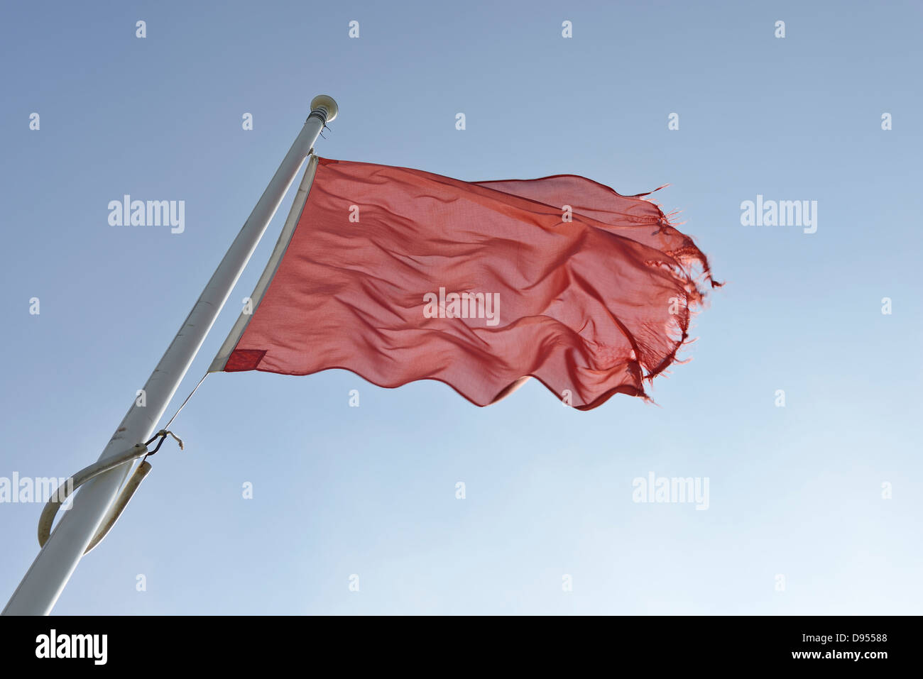 Rote Flagge Stockfoto