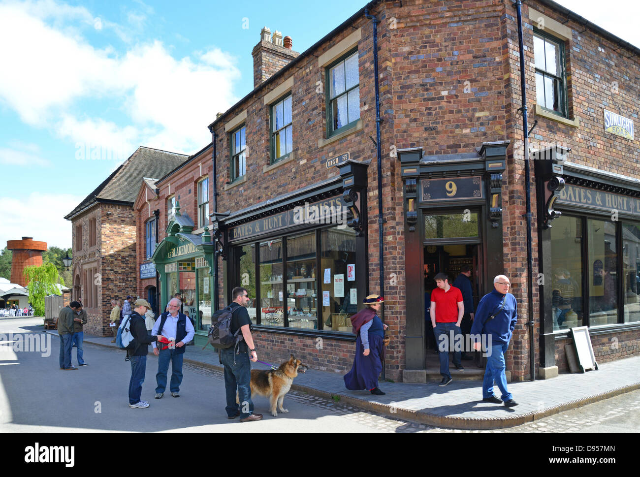 Viktorianische Apotheke, Blists Hill viktorianischen Stadt, Madeley, Telford, Shropshire, England, Vereinigtes Königreich Stockfoto