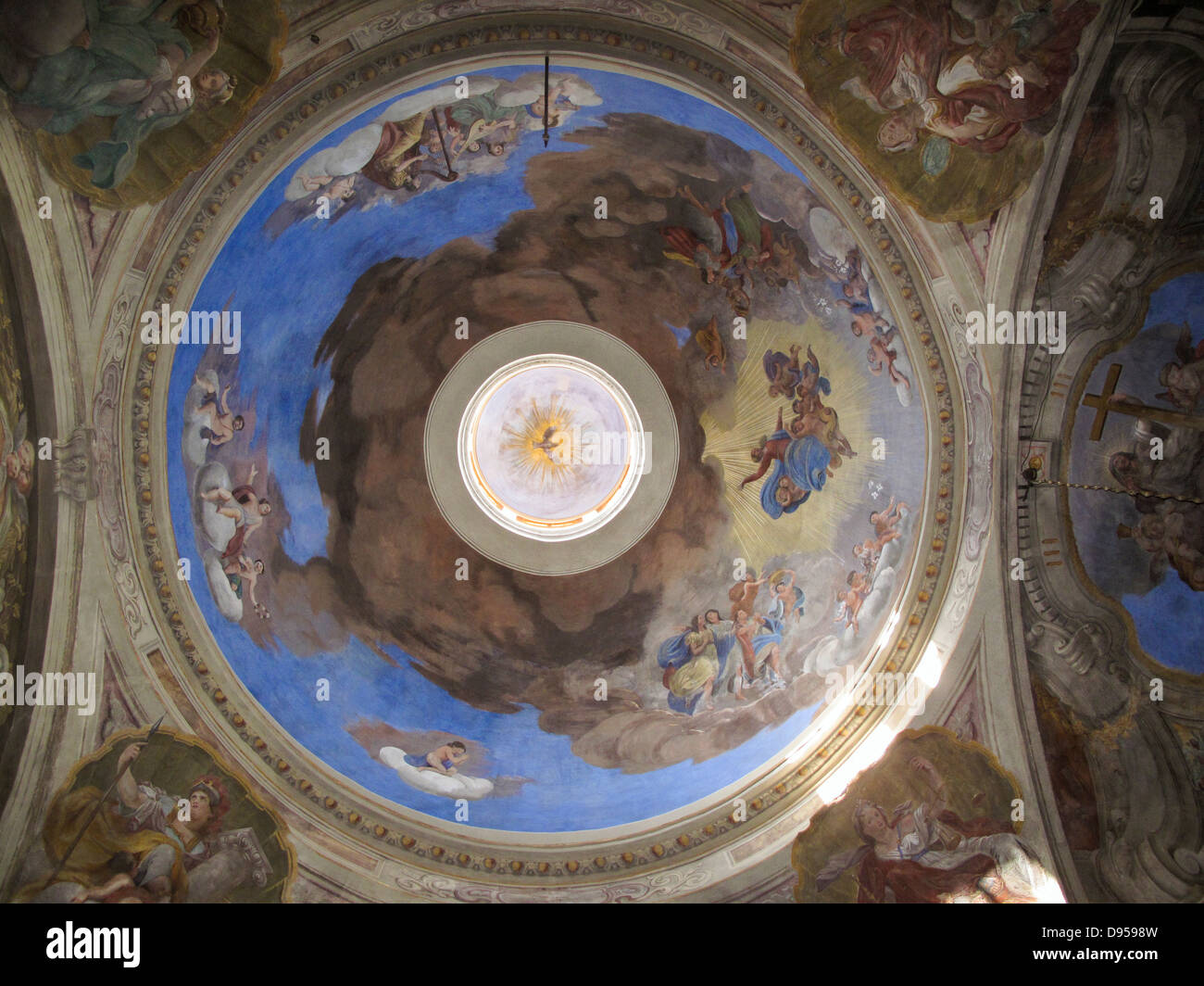 Malerei in der Kuppel der neuen Kathedrale, Brescia Stockfoto