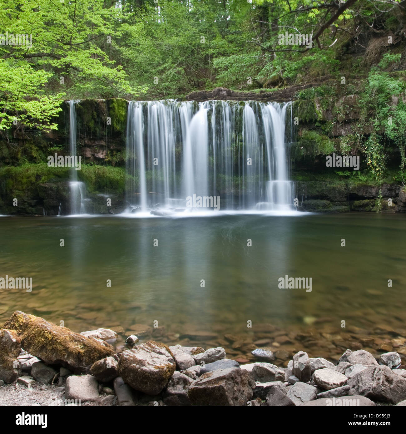 Sgwd Ddwli Isaf Wasserfall Vale of Neath Brecon Beacons Stockfoto