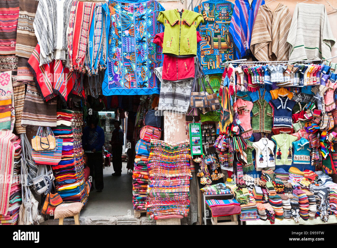 Souvenir-Stall, La Paz, Bolivien Stockfoto