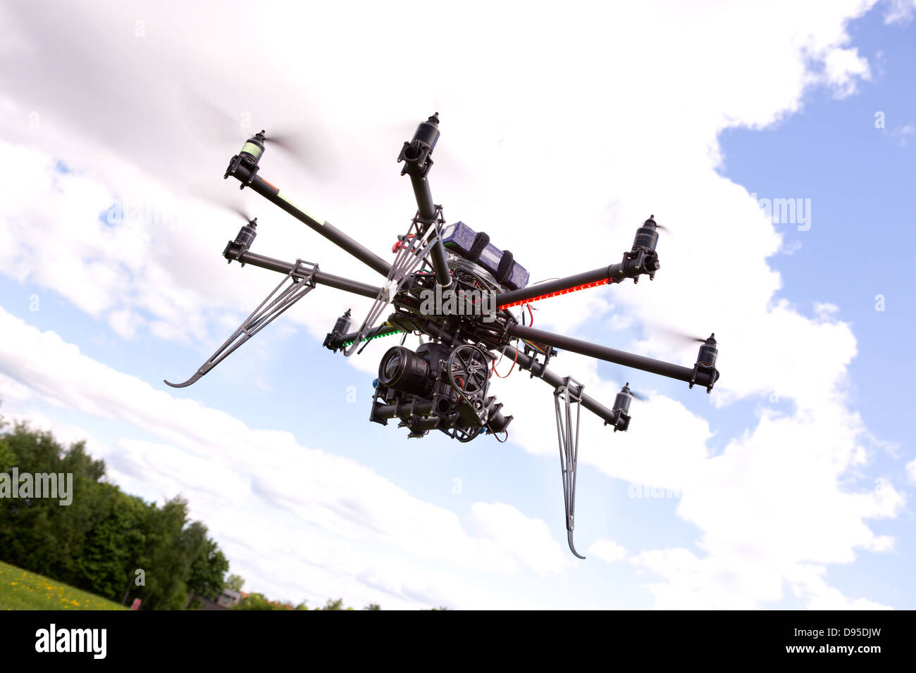 UAV-Fotografie-Hubschrauber Stockfoto