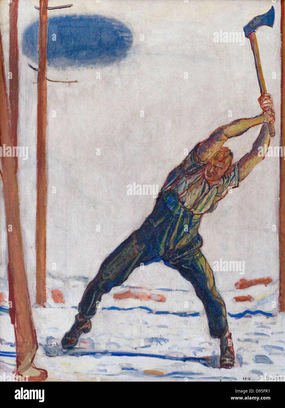 Ferdinand Hodler Le Bûcheron (Der Holzfäller) 1910 XX th Jahrhundert Öl auf Leinwand, Musée d ' Orsay - Paris Stockfoto