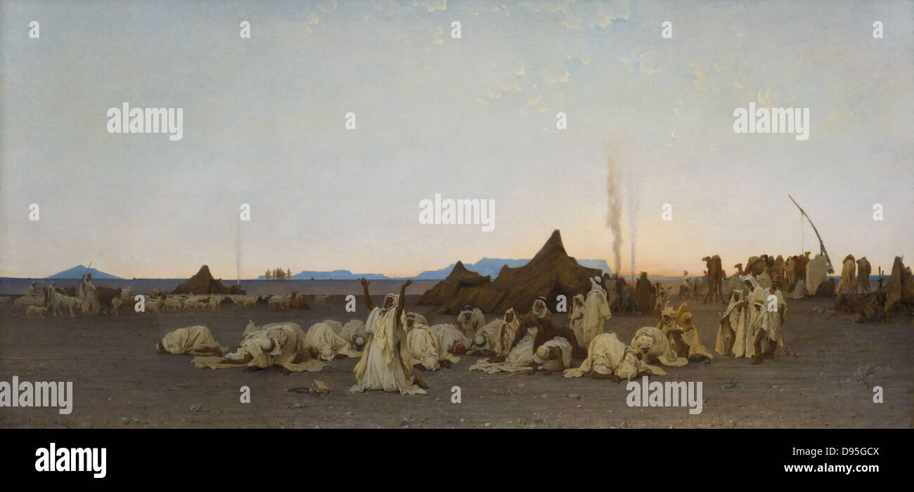Gustave Guillaumet Prière du Soir Dans le Sahara Abendgebet in der Sahara 1863 XIX th Jahrhundert Französisch Schule Musée d ' Orsay - P Stockfoto