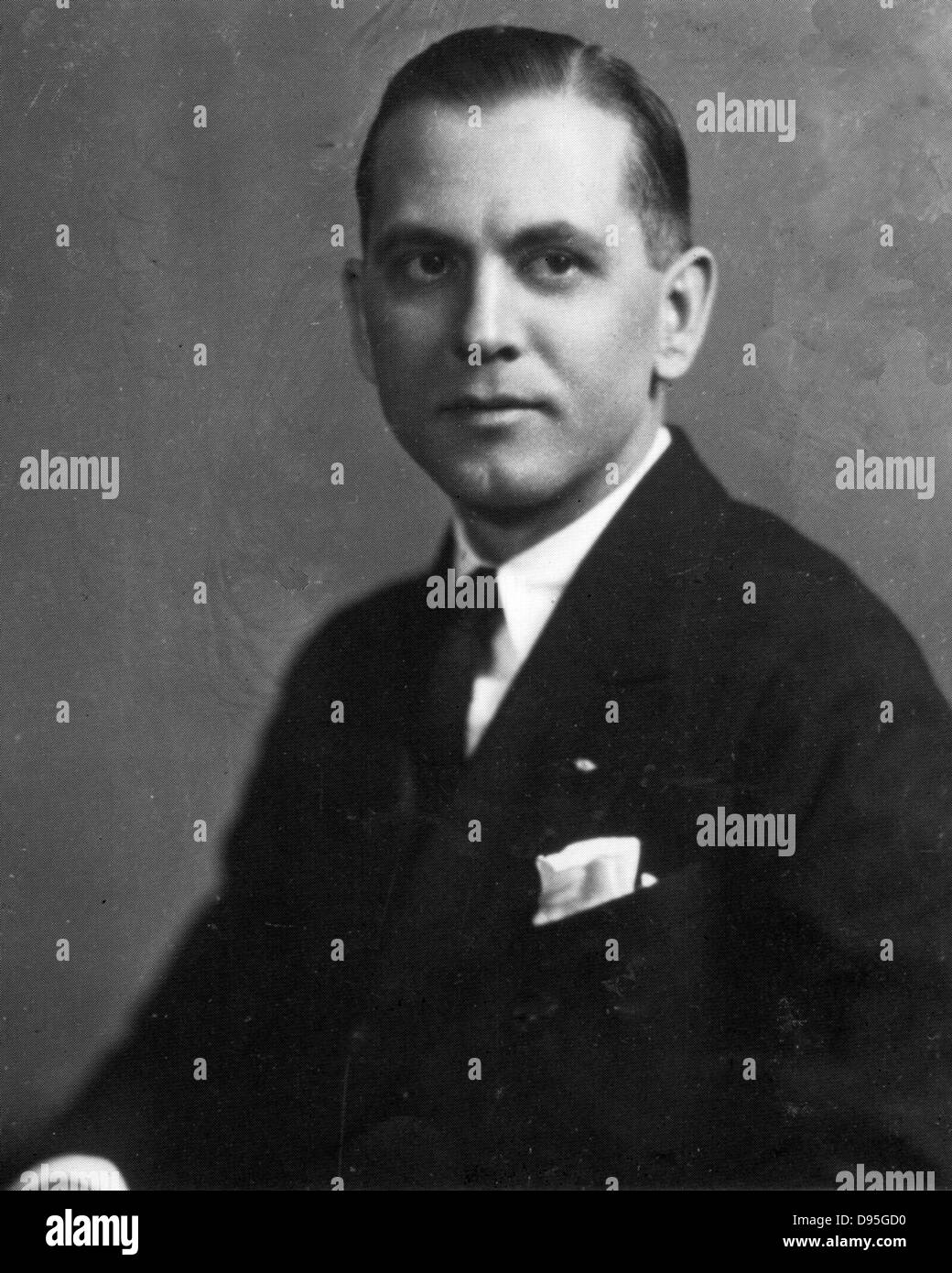 ERRETT LOBBAN CORD (1894-1974) amerikanische Transport Geschäftsmann, dessen Unternehmen Auburn Autos und Lycoming Motoren enthalten Stockfoto