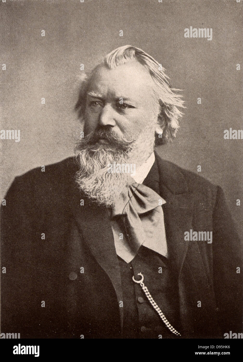 Deutschen Komponisten Johannes Brahms (1833-1897). Nach einem Foto. Halbton. Stockfoto