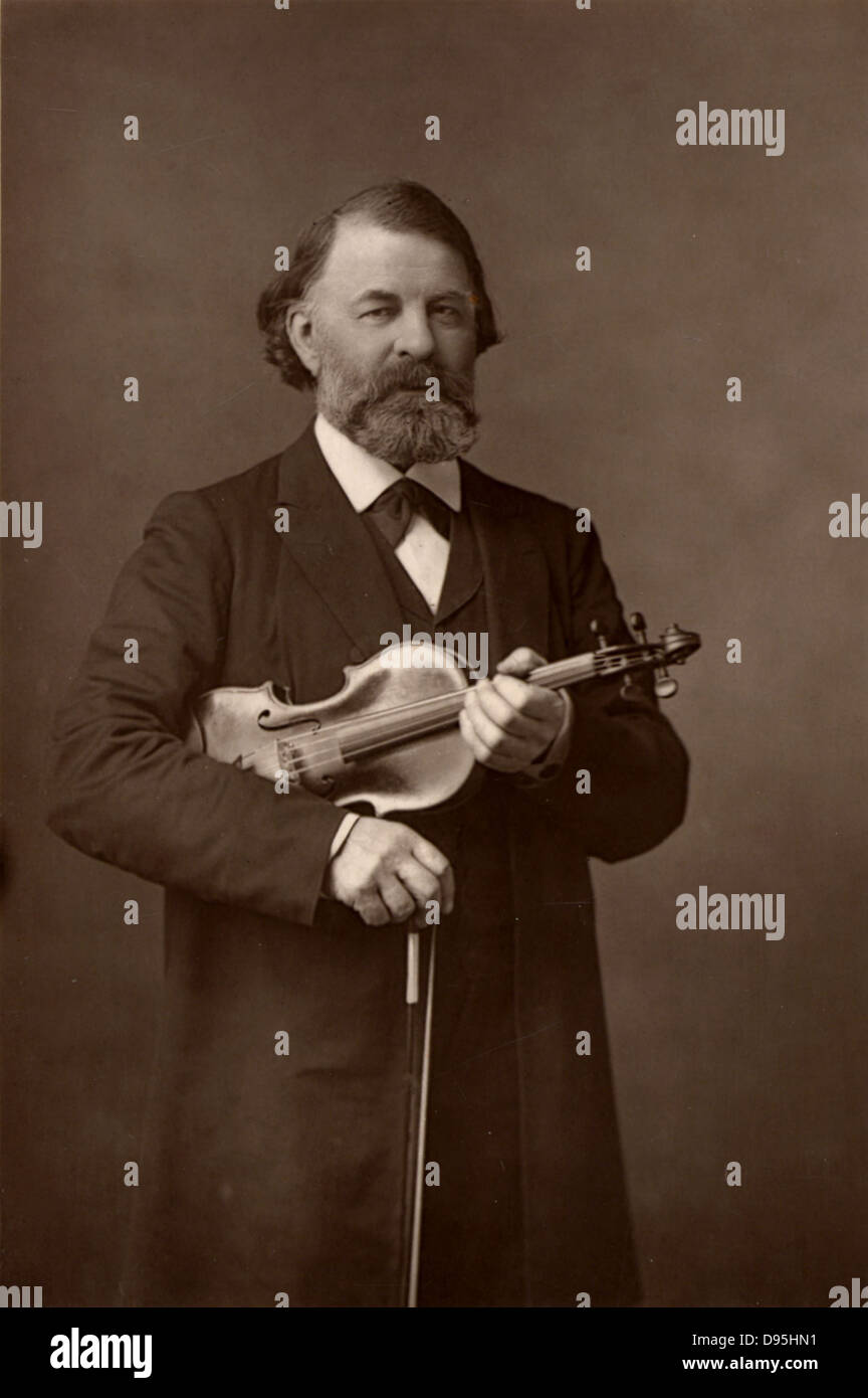 Joseph Joachim (1831-1907), ungarischer Violinist, Komponist und Regisseur in Berlin Wintergarten. Von "Das Kabinett Portrait Gallery' (London, 1890-1894). Woodbury Typ nach Foto W&D Downey. Stockfoto