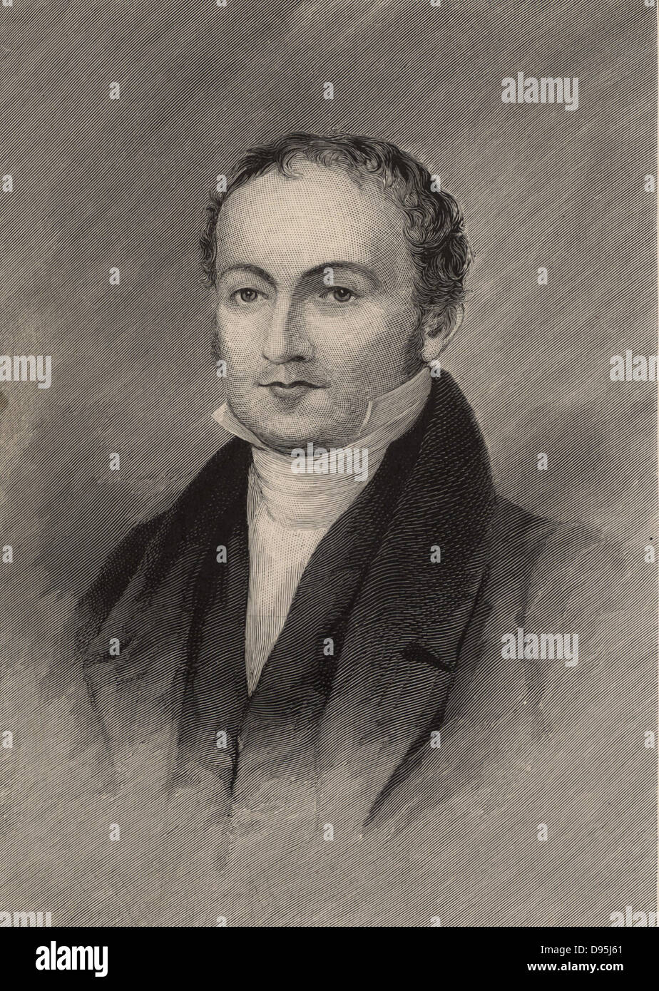 Lewis David von Schweinitz (1780-1834), amerikanische mährischen Pfarrer, Botaniker und Mykologen, in Bethlehem, Pennsylvania geboren. Stockfoto