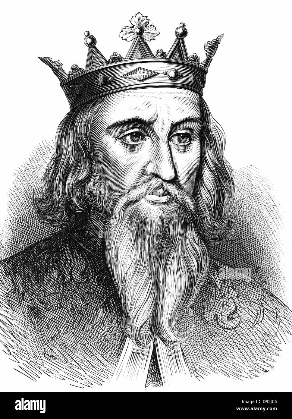 Henry ich (1068-1135) König von England von 1100; jüngster Sohn von Wilhelm i., der Eroberer. Holzstich-1900 Stockfoto