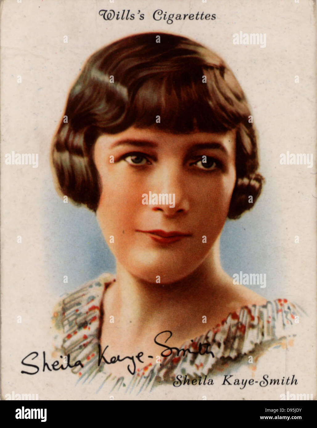 Kaye-Smith Sheila (1887-1956), britischer Schriftsteller, die über Sussex schrieb, auf Land fragen und soziale Schichtung. Sie war eine der Autoren Persifliert von Stella Gibbons in "Cold Comfort Farm" (1934). Aus einer Reihe von Karten der berühmten britischen Autoren (London, 1937). Stockfoto