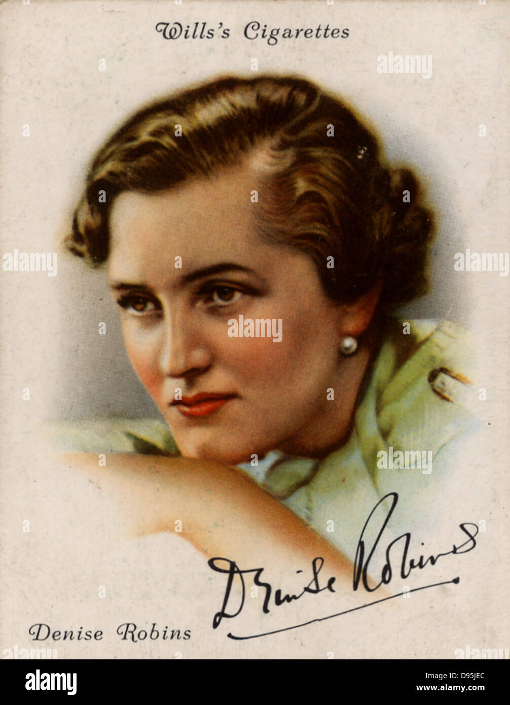 Denise Robins (1897-1985) Britische populäre Romancier, Dramatiker und Short story writer. Aus einer Reihe von Karten der berühmten britischen Autoren (London, 1937). Stockfoto