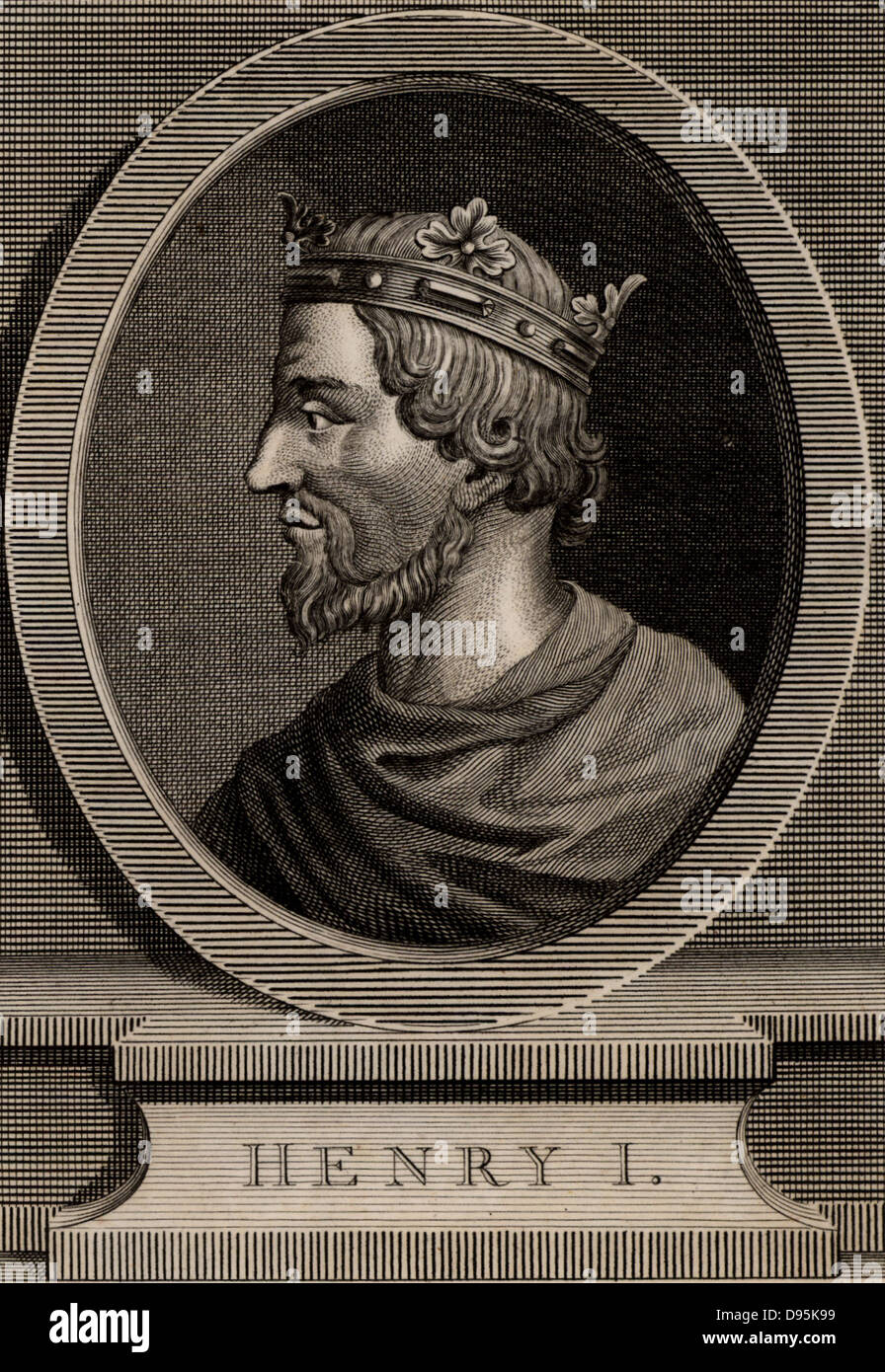 Henry I (c) 1005-1060 König von Frankreich von 1031. Der Sohn Robert II. und Enkel von Hugo Capet, der Gründer der Dynastie der Kapetinger. Kupferstich 1793. Stockfoto