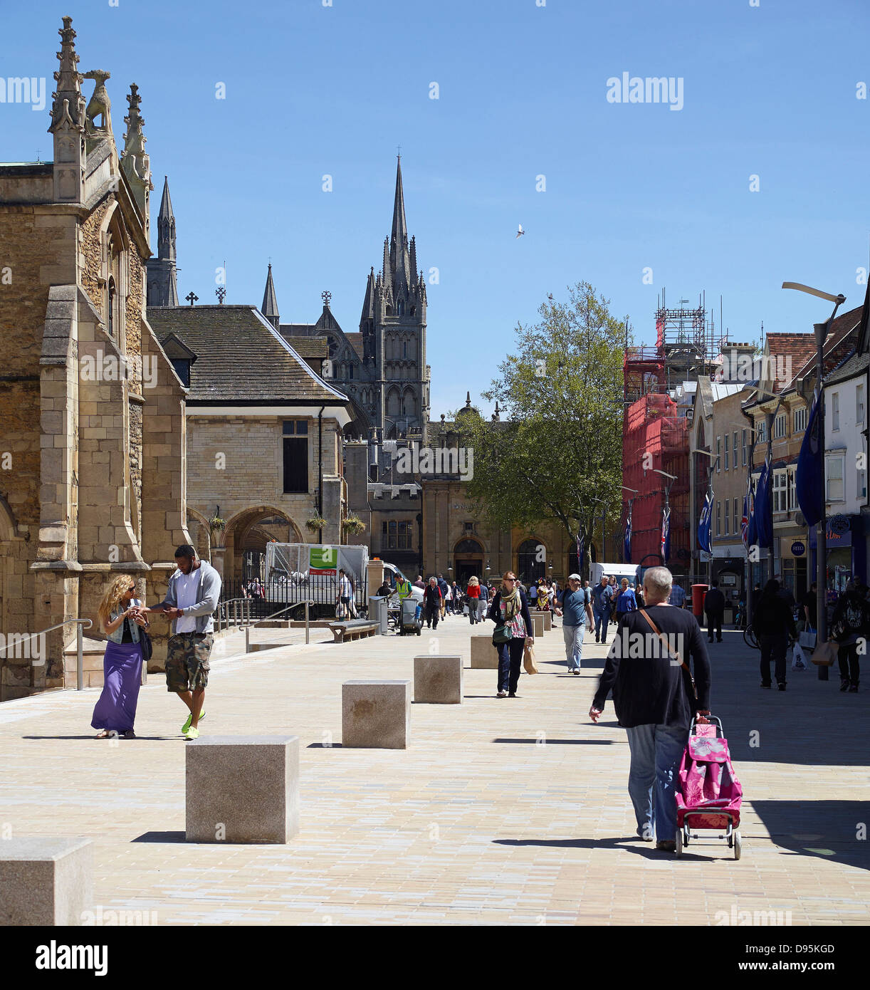 Stadtzentrum, Peterborough, Cambridgeshire, Ostengland Stockfoto