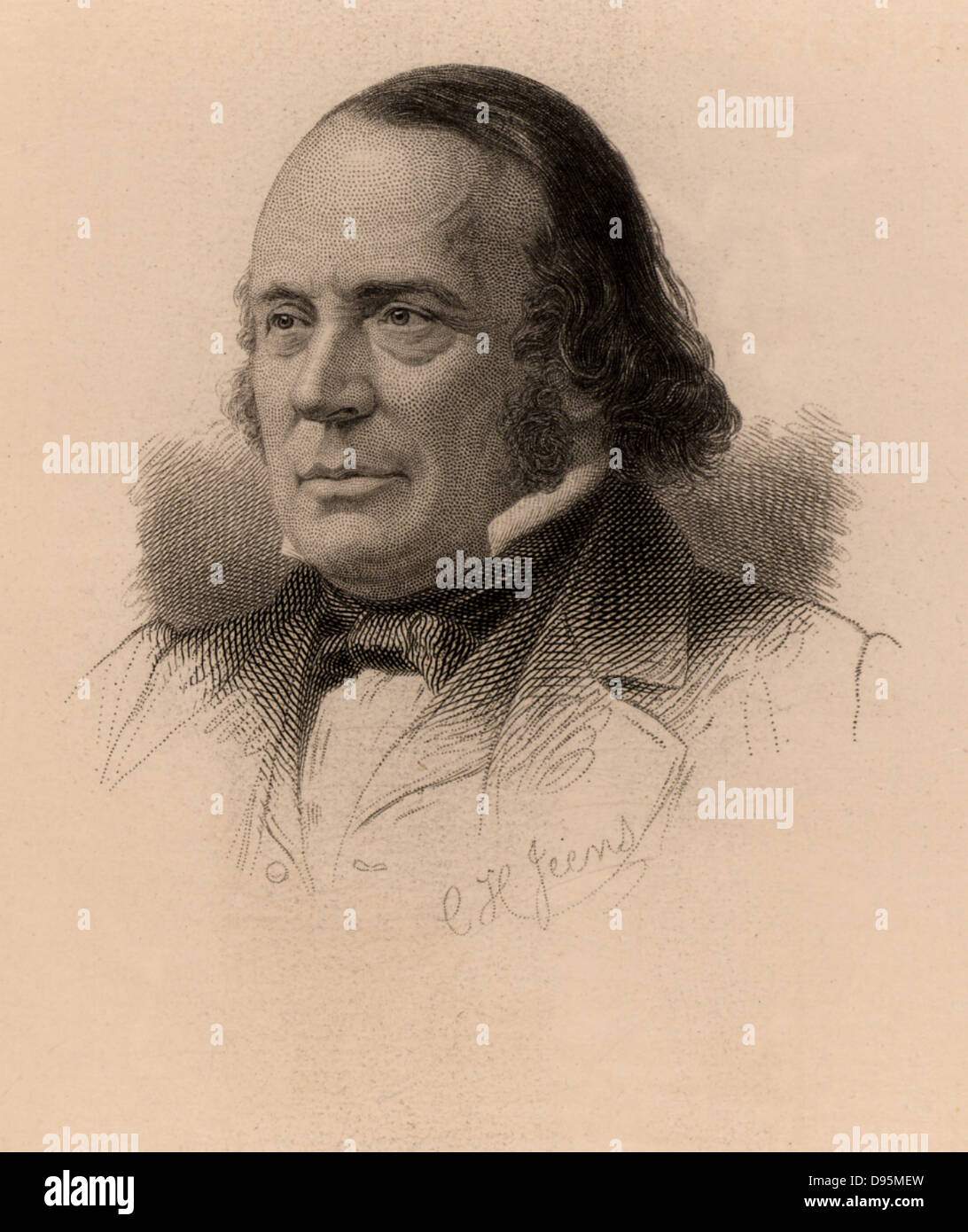 (Jean) Louis (Rodolphe) Agassiz (1807-1873) Swiss-born American Naturalist und Glaziologe. Von "Louis Agassiz: sein Leben und seine Korrespondenz" von Elizabeth Cary Agassiz (Boston, 1885). Gravur. Stockfoto