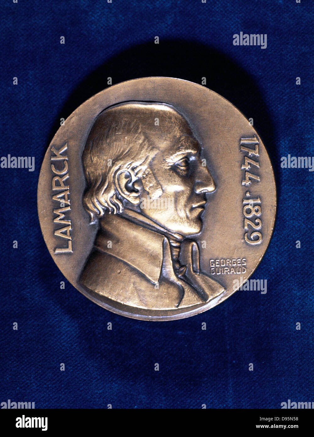 Jean Lamarck 1744 1829 Franzosischer Naturforscher Transformismus Theorie Der Evolution Vererbung Erworbener Eigenschaften Vorderseite Gedenkmedaille Stockfotografie Alamy