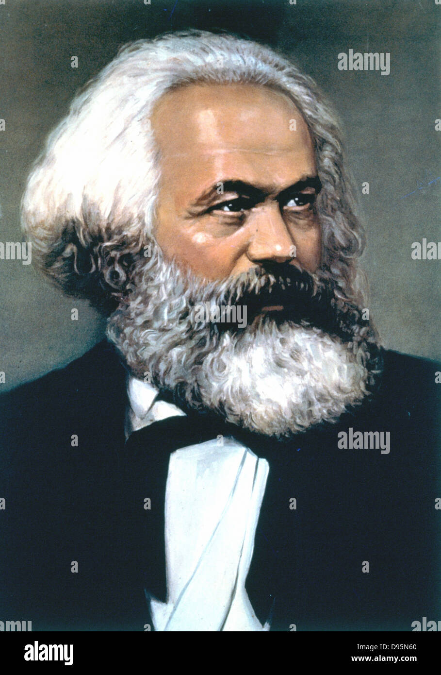 Karl Marx (1818-1883) deutsche soziale, politische und ökonomische Theoretiker. Theorien bildeten die Grundlage des modernen Kommunismus Stockfoto