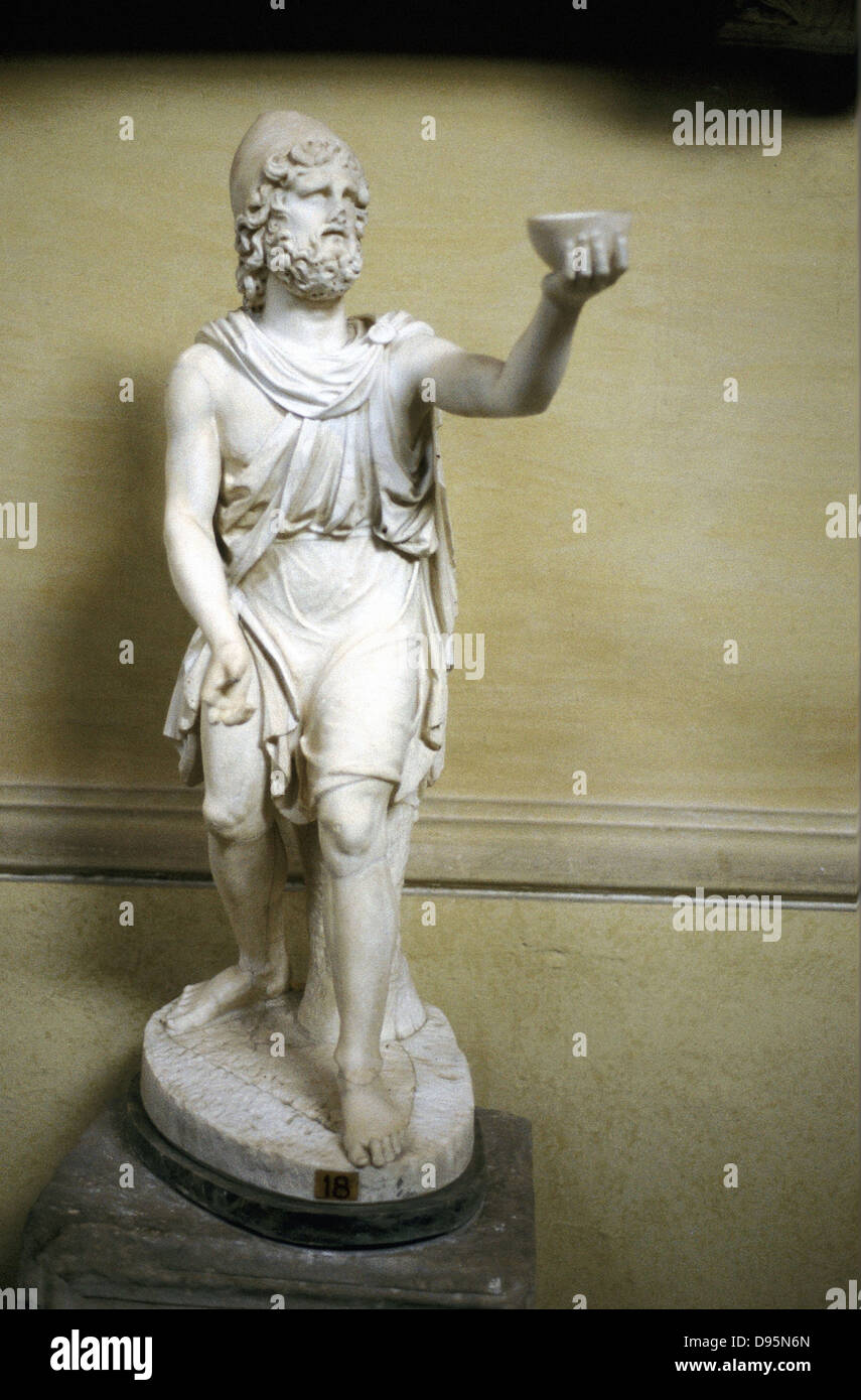 Odysseus (Ulysses) Held des Epos Homers "Odyssee". Die Statue. Stockfoto