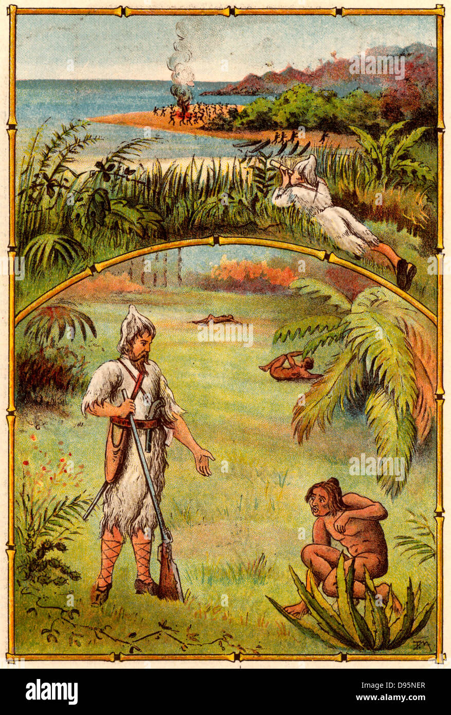 Robinson Crusoe And Friday Stockfotos & Robinson Crusoe And Friday
