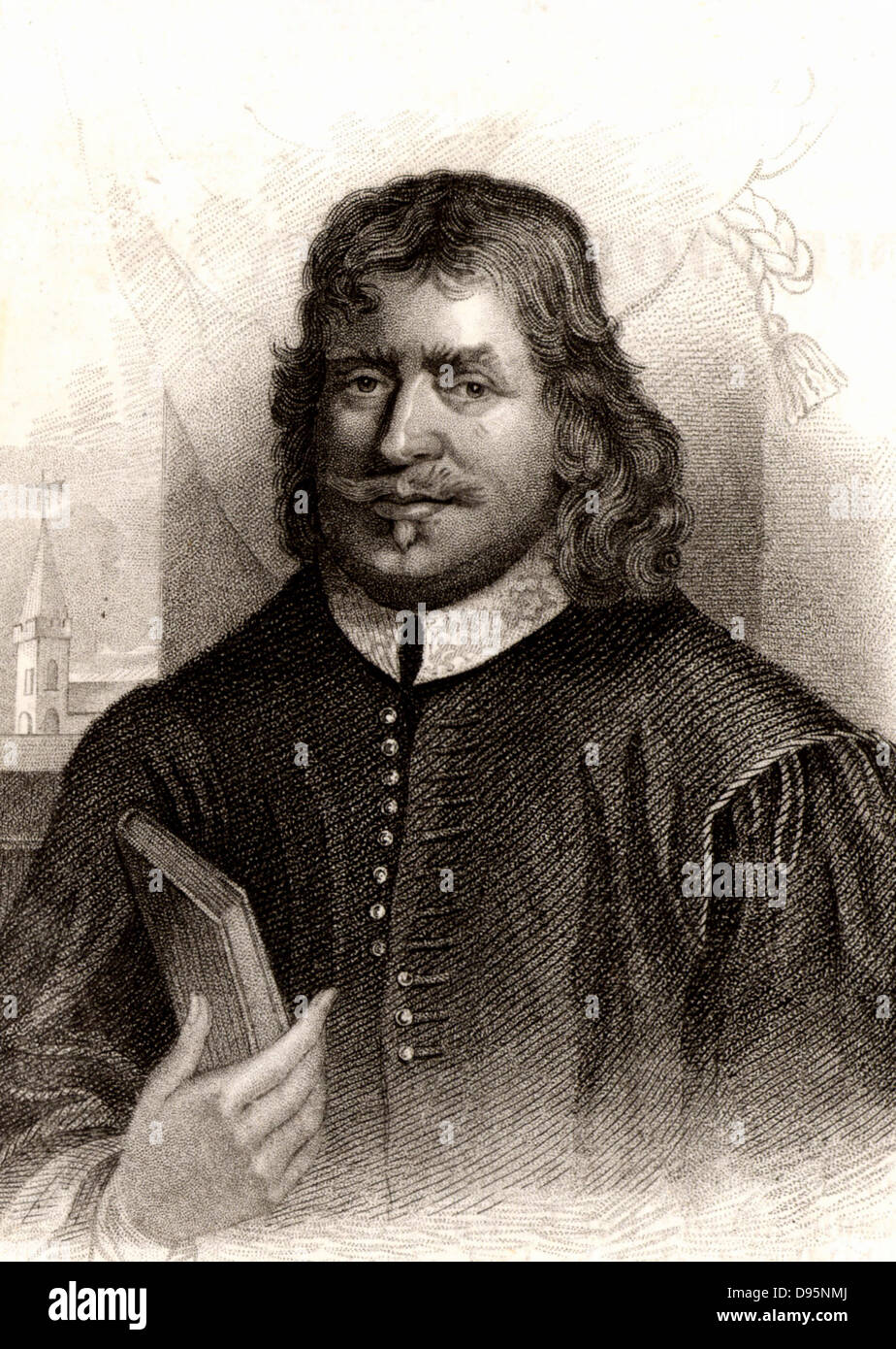 John Bunyan (1628-1688) englische puritanische Prediger.  Autor von "Pilgerreise" (London, 1678). Kupferstich, 1832. Stockfoto