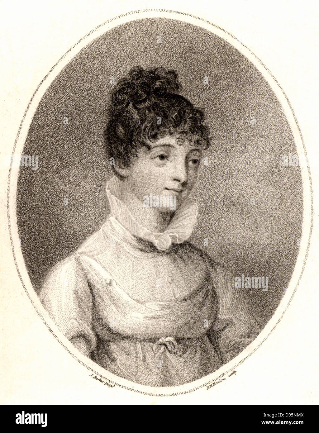 Elizabeth Smith (1776-1806) englische Orientalist in der Nähe von Durham geboren. Stupfen Sie Gravur. Stockfoto