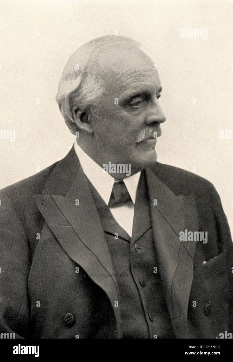 Arthur James Balfour (1848-1930), 1st Baron Balfour; Schottische geborenen britischen Konservativen Staatsmann, Premierminister 1902-1905 Balfour Erklärung (1917). Halbton. Stockfoto