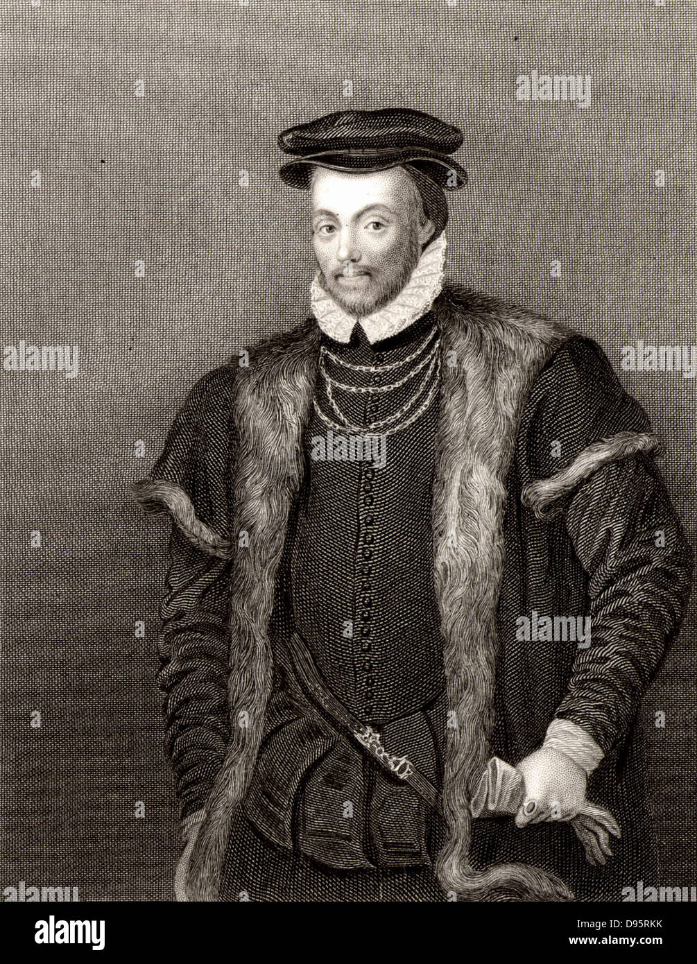 Edward North, 1. Baron North (1496?-1564) englische Staatsmann. Gravur. Stockfoto
