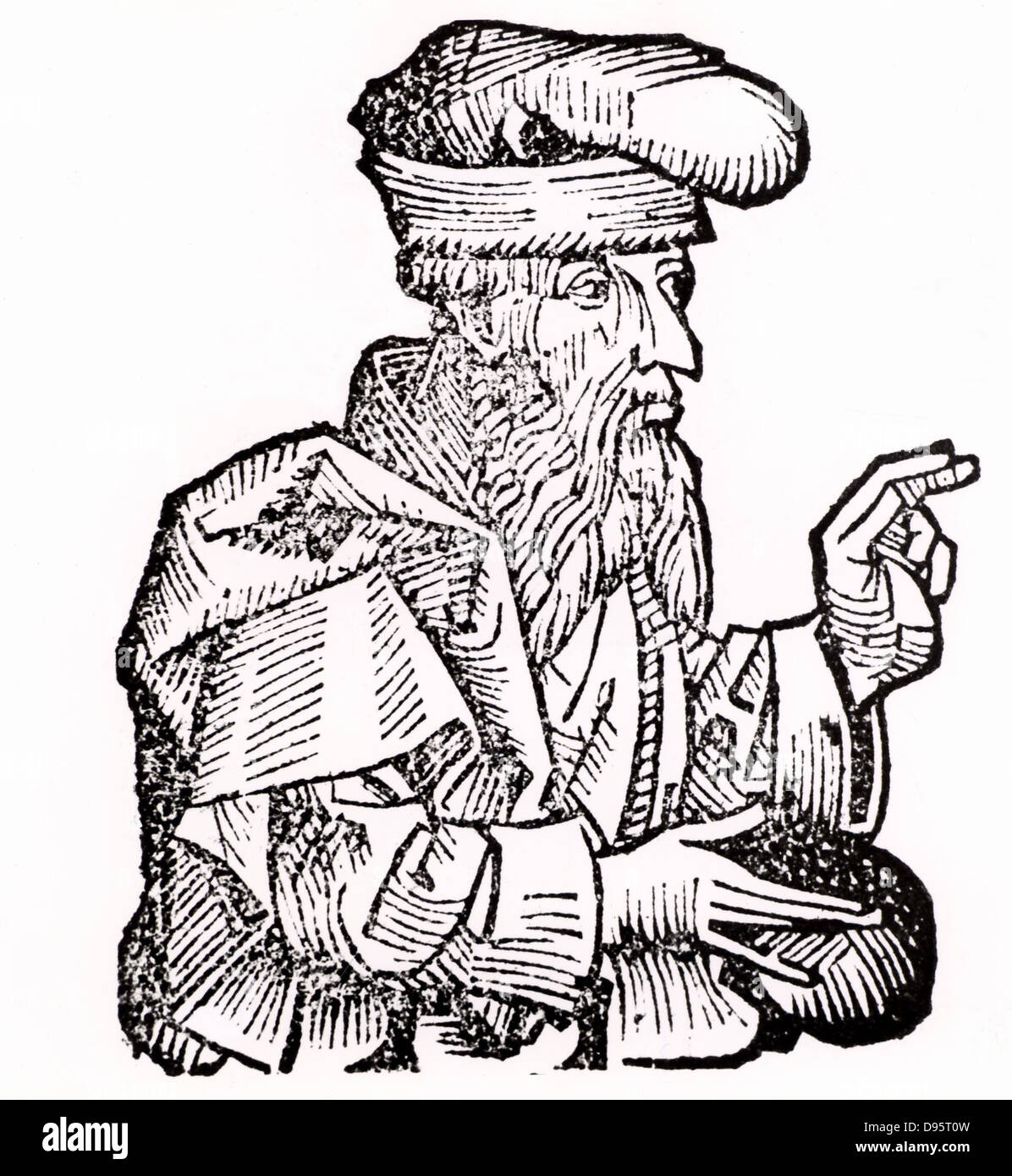 Platon (428-348 v. Chr.) c Antiken griechischen Philosophen. Holzschnitt aus "Liber chronicarum mundi" (Nürnberg Chronik) von Hartmann Schedel (Nürnberg), 1493. Stockfoto