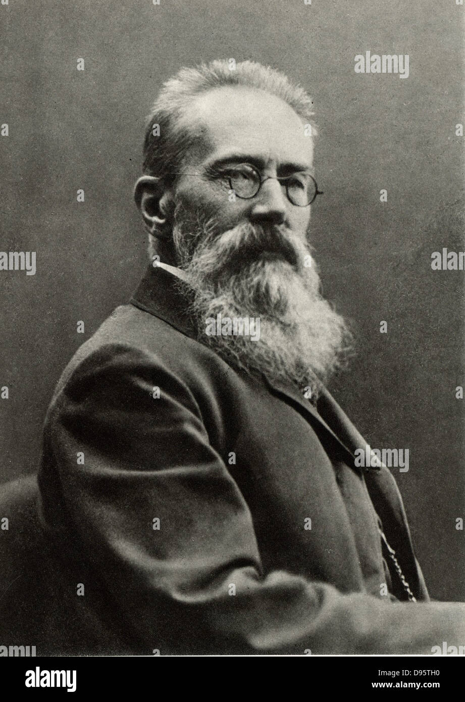 Russischen Komponisten Nikolai Andreievich Rimski-Korsakow (1844-1908). Nach einem Foto. Stockfoto