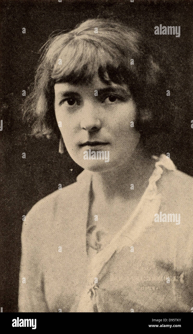 Katherine Mansfield, Pseudonym von Katherine Mansfield Beauchamp (1888-1923) Short story writer in Wellington, Neuseeland geboren. Mansfield im Jahr 1914. 1918 heiratete sie den englischen Schriftsteller und Kritiker John Middleton Murry. Stockfoto