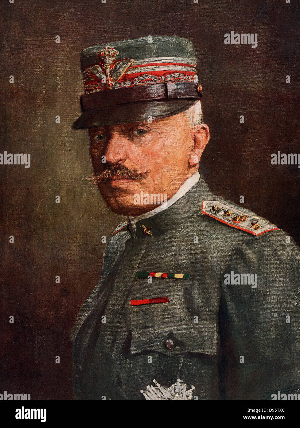 General Luigi Cadorna (1850-1928), italienische Armee Officer, Chief-of-Personal der Italienischen Armee bei Ausbruch des Ersten Weltkrieges bis zu seiner Entlassung nach der Niederlage der Italiener bei Caporetto im Oktober 1917. Stockfoto