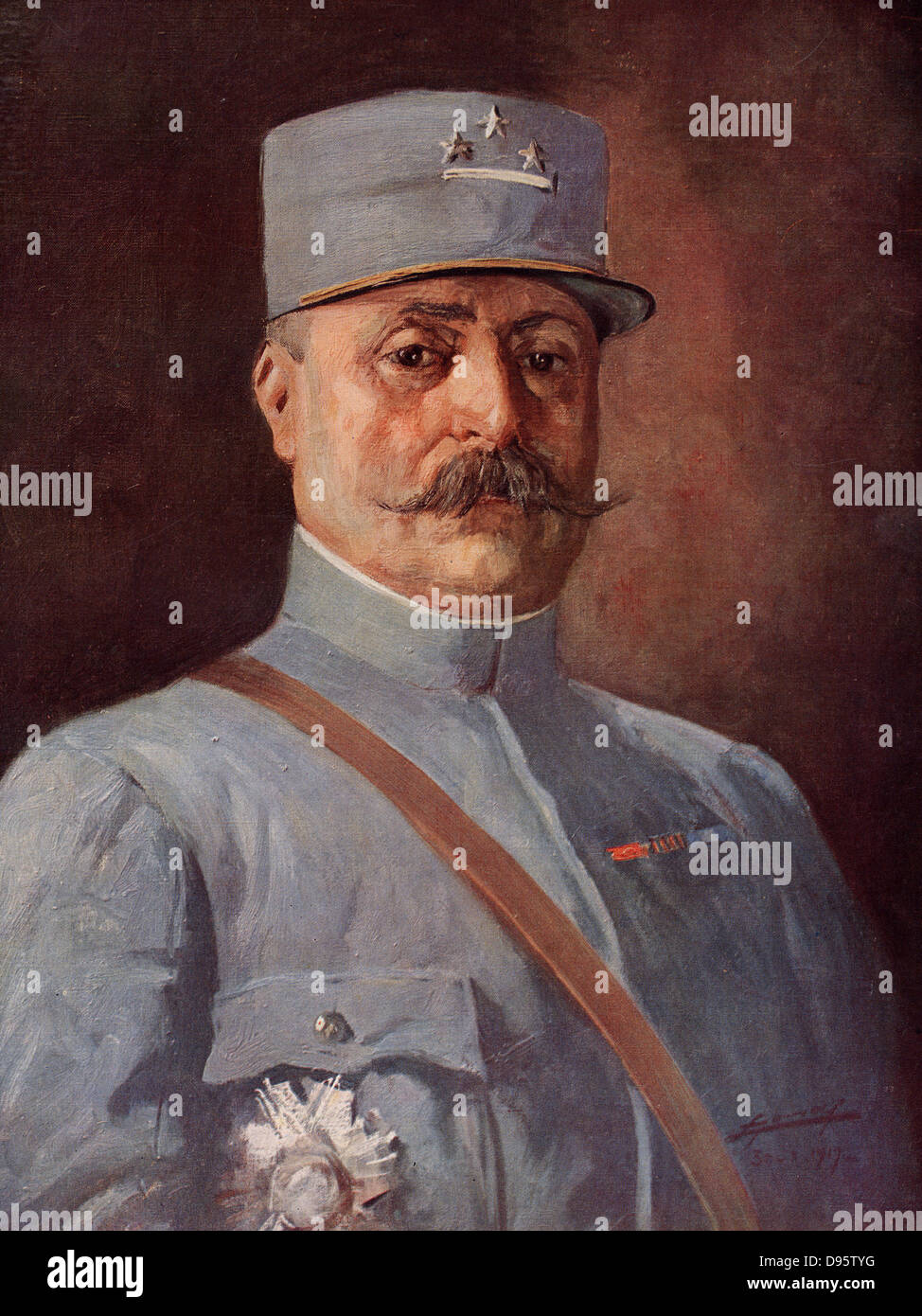 Allgemeine Adolph Guillaumat (1863-1940). Der französische Befehlshaber im Ersten Weltkrieg. Am Ende des Krieges, die er dem obersten Kriegsrat in Versailles ernannt wurde. Stockfoto