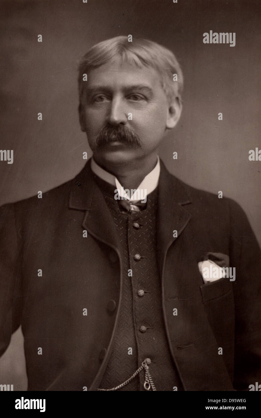 (Francis) Bret Harte (1836-1902) amerikanischer Herausgeber und Schriftsteller. Von "Das Kabinett Portrait Gallery' (London, 1890-1894). Nach woodburytype Foto W&D Downey. Stockfoto