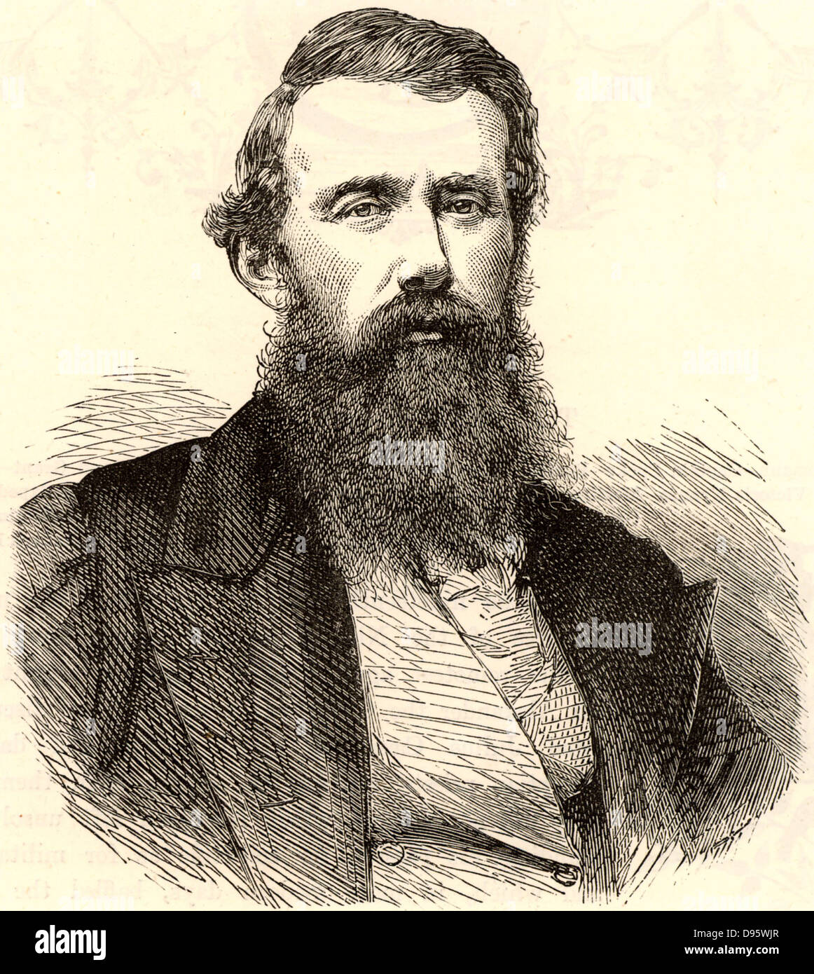 John Hanning Speke (1827-1864), Bideford, Devon, England geboren. Offizier der British Indian Army und Entdecker von Afrika. Begleitet Richard Burton's Expedition (1855-1858), gefördert von der Königlichen Geographischen Gesellschaft, als er entdeckte, Lake Victoria Nyanza. Auf einer weiteren Expedition von 1860-1862 entdeckte er die Ausfahrt aus dem See in die Weißen Nil, die er als Ripon fällt. Gravur von "Helden von Großbritannien im Krieg und Frieden" von Edwin Hodder (London, c 1880). Stockfoto John Hanning Speke (1827-1864), Bideford, Devon, England geboren. Offizier der British Indian Army und Entdecker von Afrika. Begleitet Richard Burton's Expedition (1855-1858), gefördert von der Königlichen Geographischen Gesellschaft, als er entdeckte, Lake Victoria Nyanza. Auf einer weiteren Expedition von 1860-1862 entdeckte er die Ausfahrt aus dem See in die Weißen Nil, die er als Ripon fällt. Gravur von "Helden von Großbritannien im Krieg und Frieden" von Edwin Hodder (London, c 1880). Stockfoto