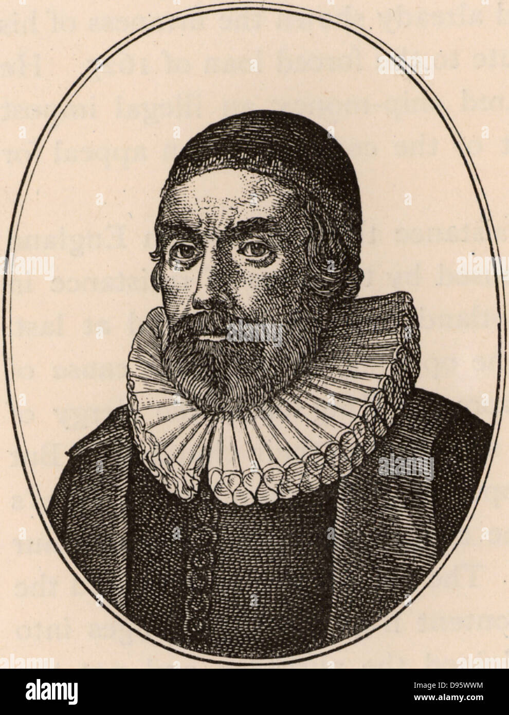Henry Burton (1578 – 1648) englischen puritanischen göttlichen. Kupferstich nach Wenzel Hollar (1637). Stockfoto
