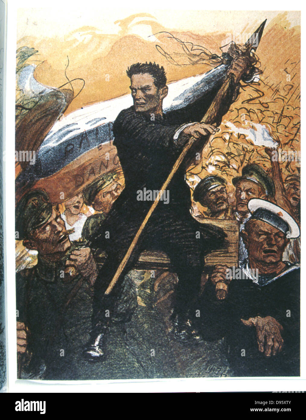 Russische Revolution 1917. Cartoon von Assiette au Buerre ", Paris, 1917. Stockfoto