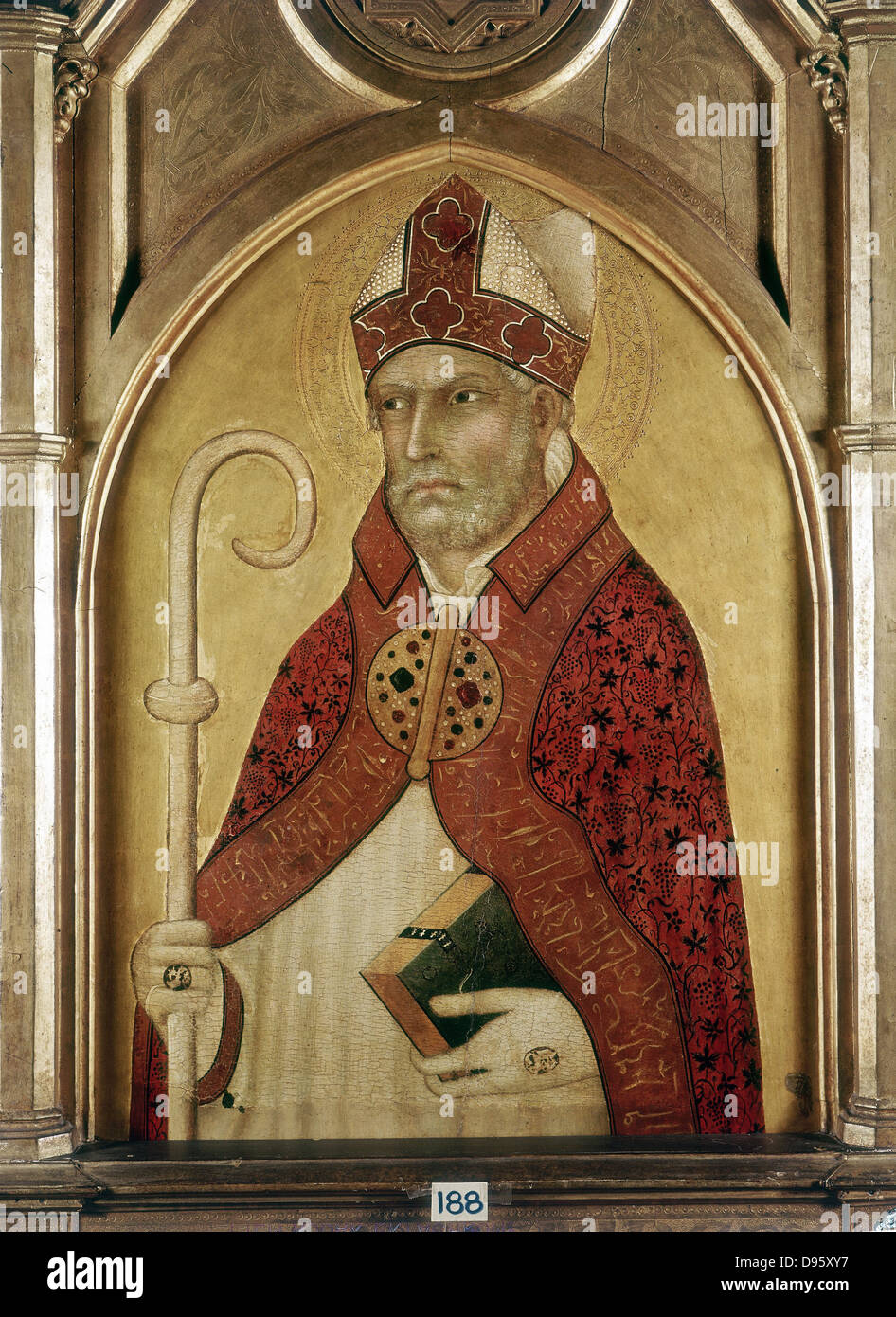 Der hl. Augustinus von Hippo (354-430), einer der großen Väter der frühen christlichen Kirche. Lippo Memmi (c) 1285-1361. Puschkin-museum, Moskau. Stockfoto