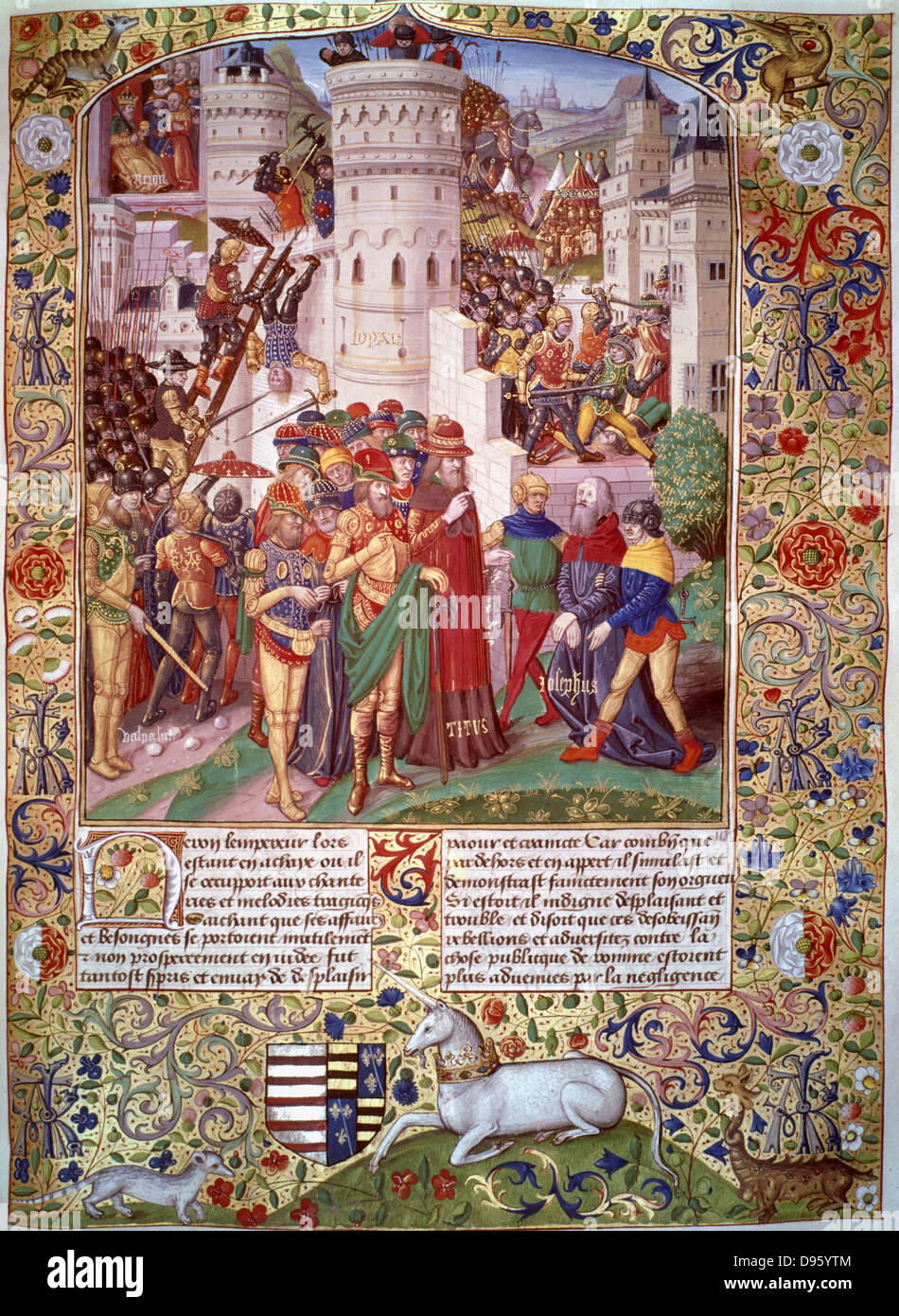 Bei der belagerung von jerusalem 70 les antiquites judaiques Fotos und