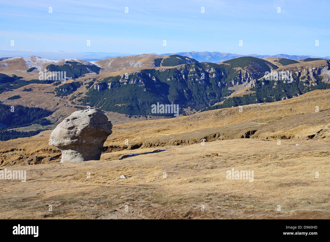 Babele-Felsen auf Bucegi Gebirge in Rumänien Stockfoto