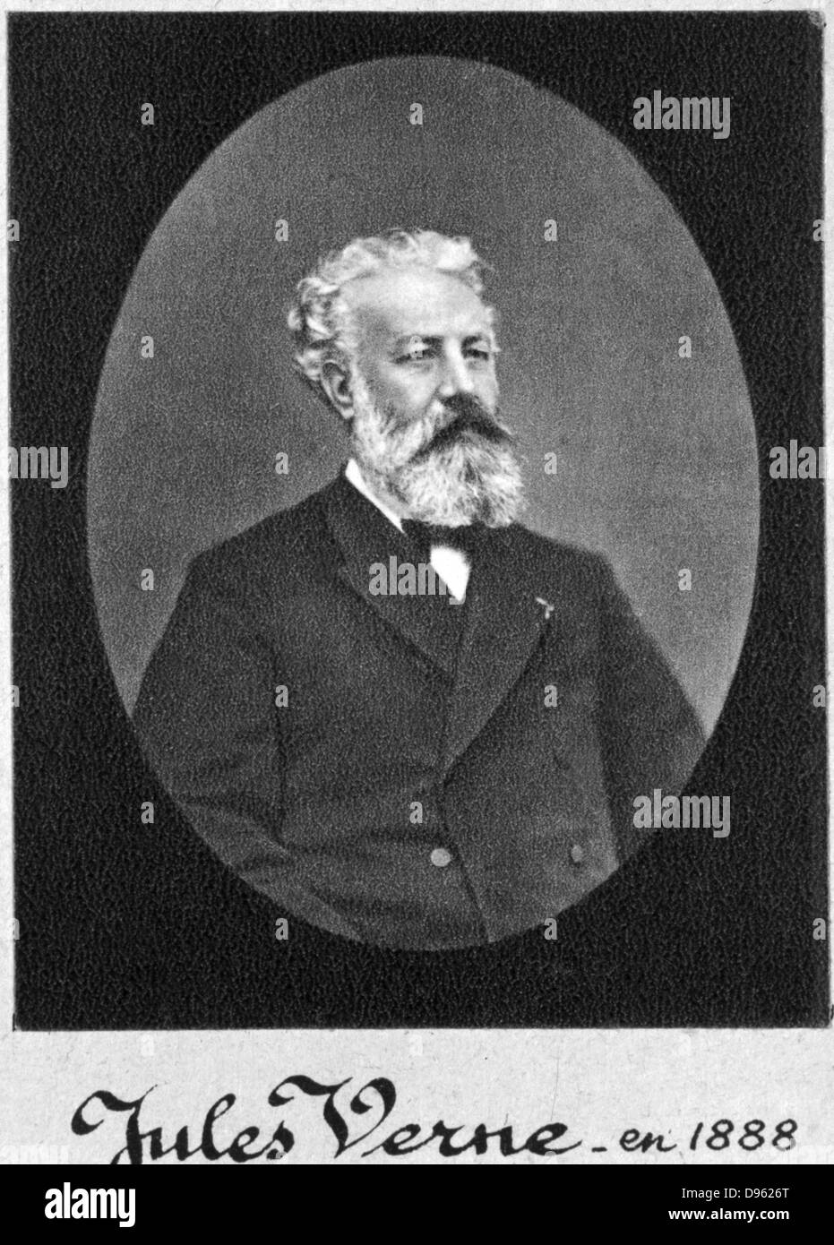 Jules Verne (1828-1905) im Jahre 1888. Französischer Schriftsteller. Zu fotografieren. Stockfoto