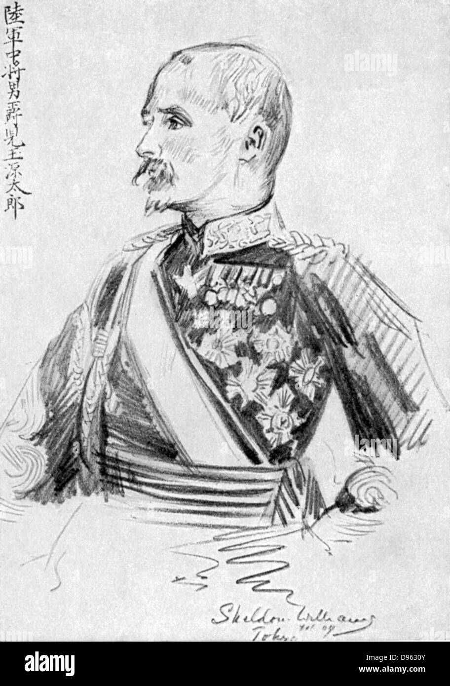 Kodama Gentaro (1852-1906) japanische Soldat und Staatsmann, für japanische Sieg in der Mandschurei verantwortlich während des Russisch-Japanischen Krieges 1904-1905. Stockfoto