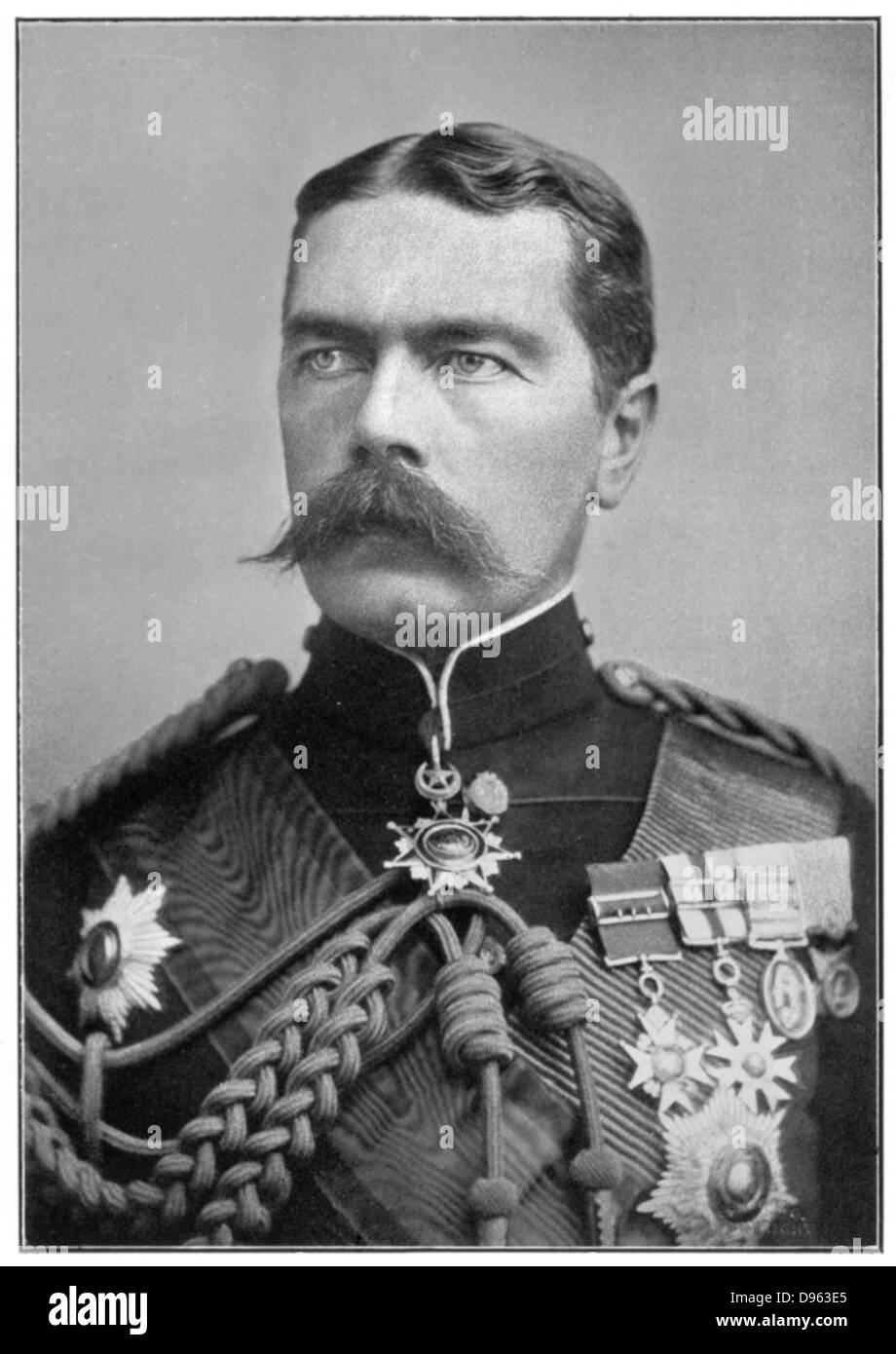 Horatio Herbert Kitchener, 1. Earl Kitchener von Khartum (1850-1916) Irische - geborener britischer Soldat und Staatsmann. Wieder Sudan nach Ägypten. Commander-in-chief Südafrika: Staatssekretär für den Krieg zu Beginn des Ersten Weltkriegs im Jahr 1914. Verloren in der HMS "Hampshire". Stockfoto