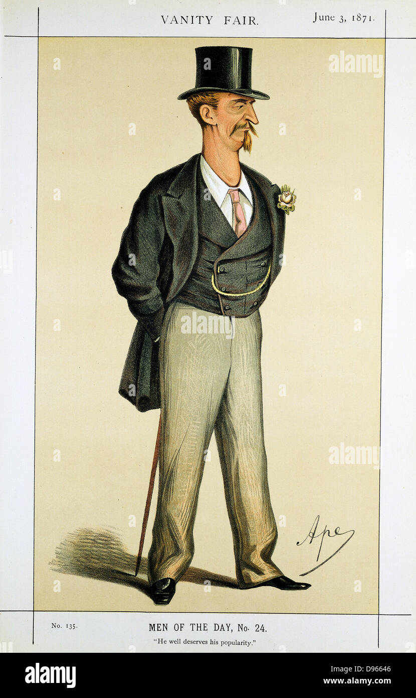 Eyre Massey Shaw (1830-1908) "Captain Shaw". Leiter der London Metropolitan Fire Brigade 1861-91. Cartoon von "Ape" (Carlo Pellegrini) von "Vanity Fair", London, 3. Juni 1871. Stockfoto