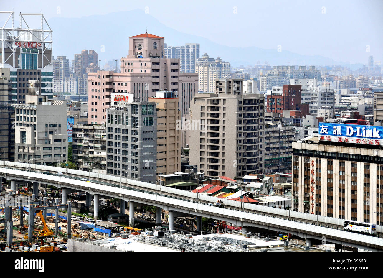 Skyline von Taipei Taiwan Stockfoto