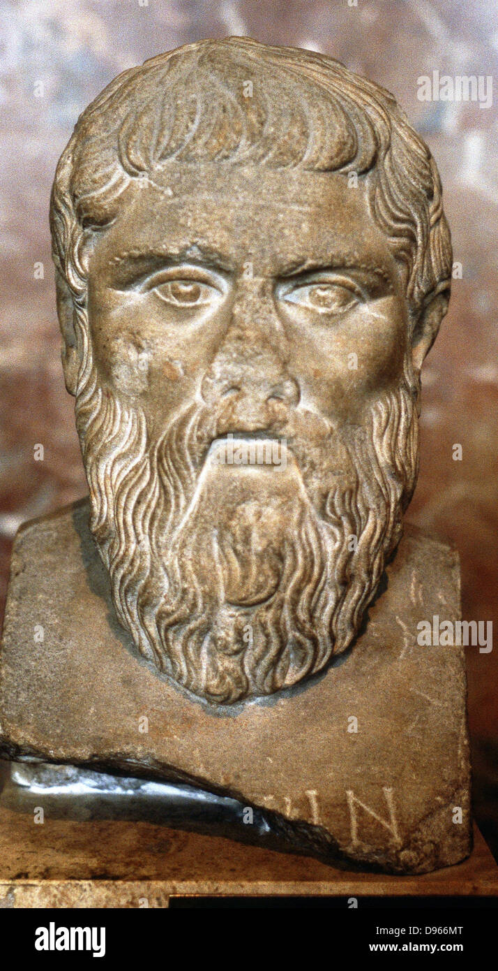 Plato (c428 c348 BC) griechischer Philosoph. Porträtbüste. Stockfoto