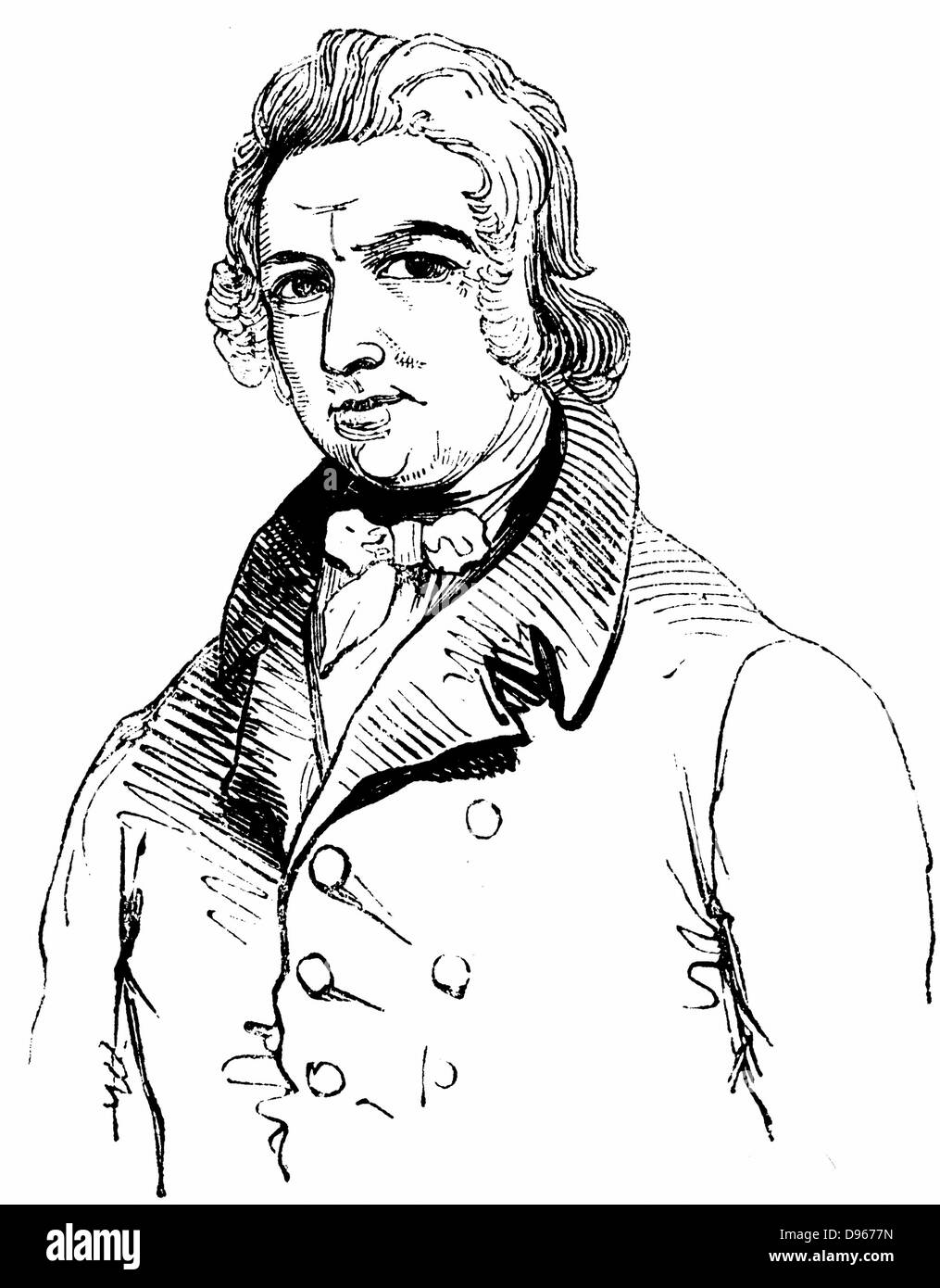 John Abernethy (1764-1831). Englischer Arzt und Physiologe, Schüler von John Hunter. Holzschnitt veröffentlicht London 1842 Stockfoto