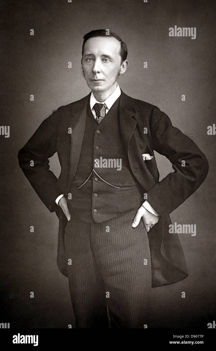 Arthur Herbert Dyke Acland (1847-1926), englischer Liberaler Politiker und Reformator. Maßgeblich für die Anhebung der Schulpflicht mit 11 Jahren. Foto veröffentlicht c 1890. Woodburytype Stockfoto