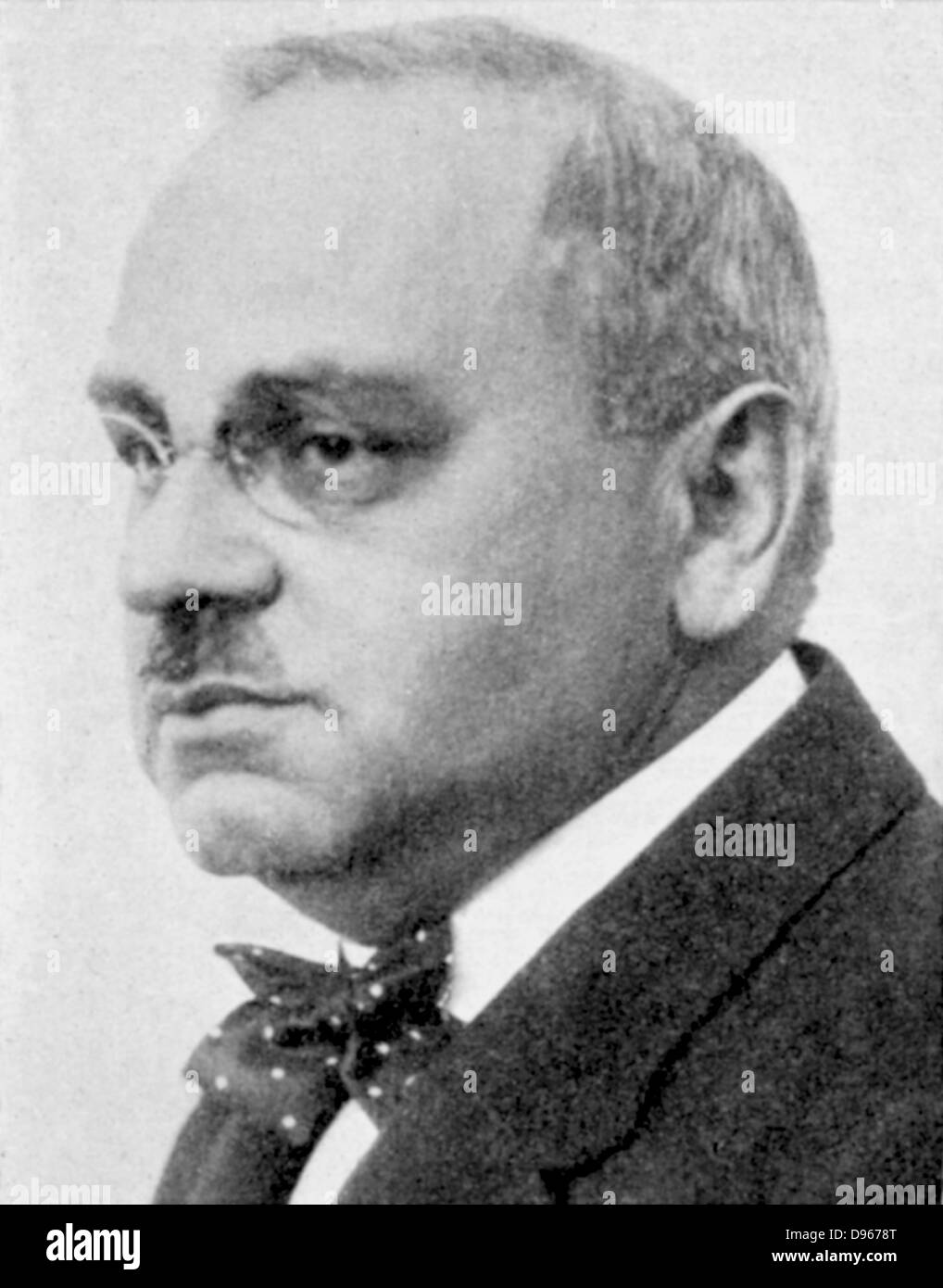 Alfred Adler (1870-1937), österreichischer Psychiater; Mitglied der Gruppe um Freud, bis er im Jahre 1911 brach und entwickelte Theorie der individuellen Psychologie Stockfoto