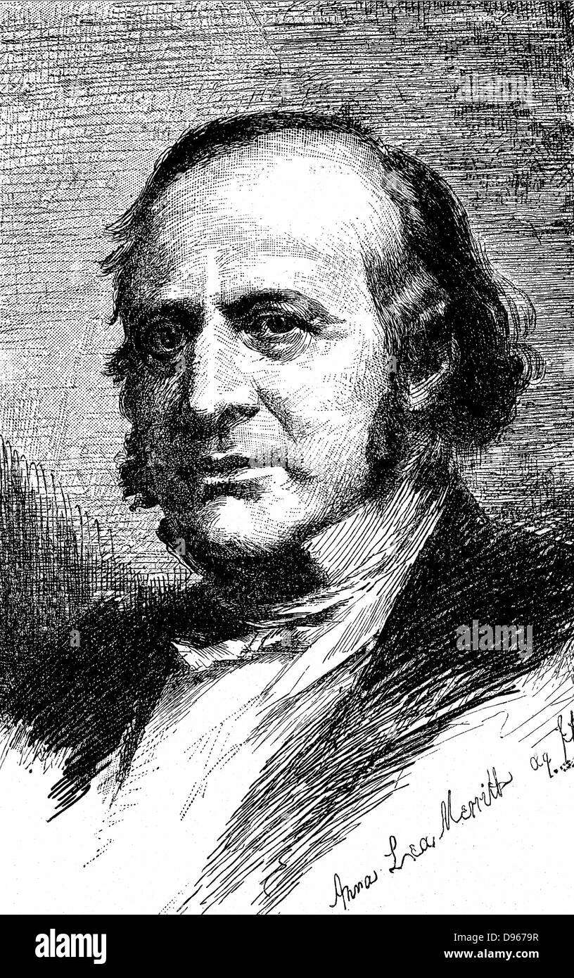 (Jean) (Rodolphe) Louis Agassiz (1807-1873) Schweizerin American Naturalist und Glaziologe. Gravur veröffentlichte 1883 Stockfoto