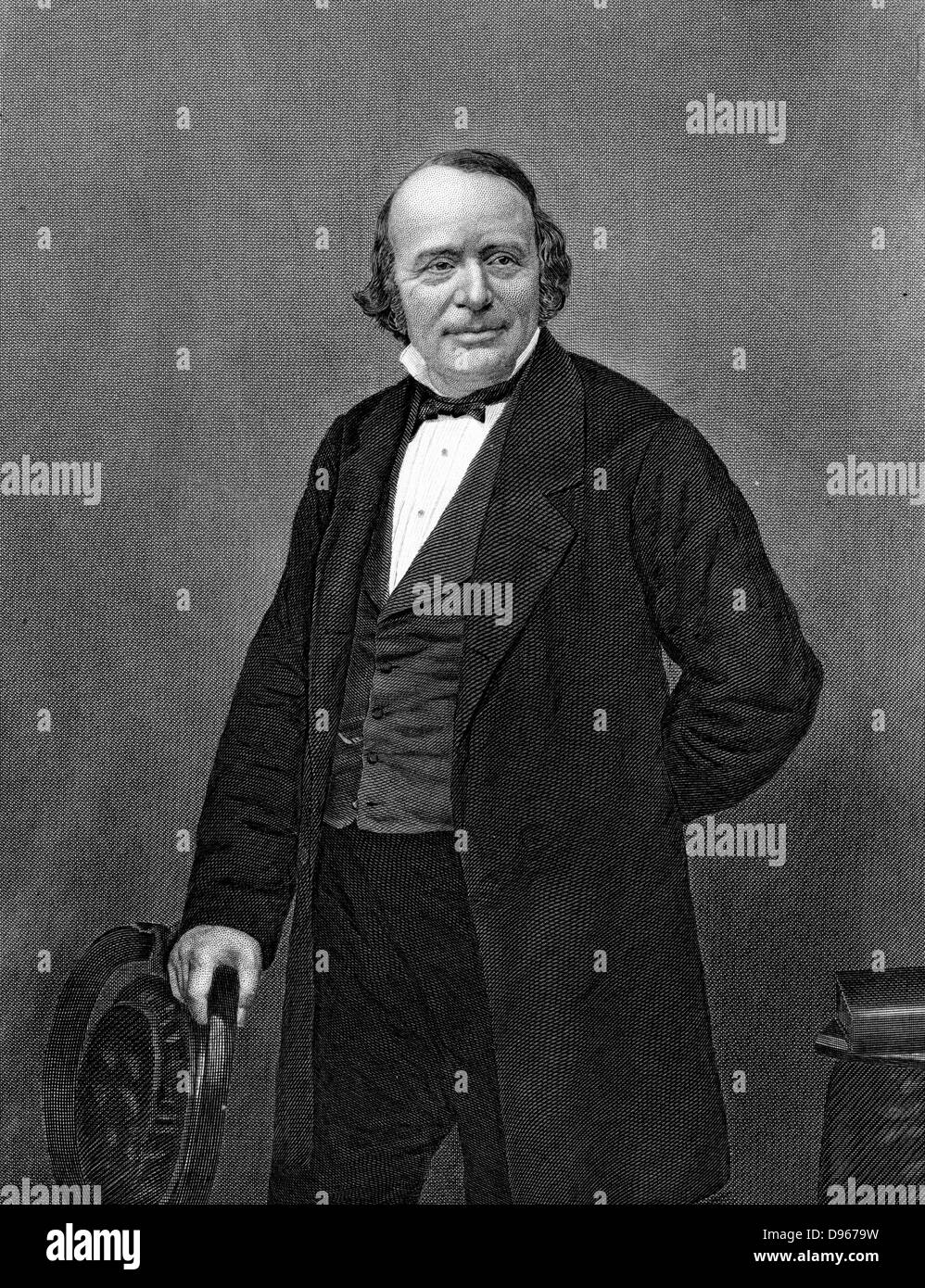 (Jean) (Rodolphe) Louis Agassiz (1807-1873) Schweizerin American Naturalist und Glaziologe.  Gravur-c1860 Stockfoto